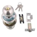 Entry Round Ball Door Knob Set Handle Entrance Passage Lock With 3 Keys for 30-50mm Door Thickness