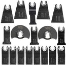 Set of 18pcs Oscillating Multitool Quick Release Bi-Metal Saw Cutting Power Tools