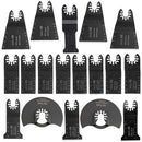 Set of 18pcs Oscillating Multitool Quick Release Bi-Metal Saw Cutting Power Tools