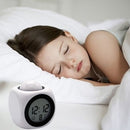 Digital Projection Alarm Clock with LED Desk Clock LCD Display Voice Broadcast Function Temperature Calendar Time 12hr and 24hr Display