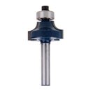 Round Over Edging Router Bit Milling Cutter with 3/8'' Radius - 1/4'' Shank