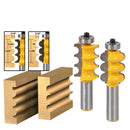 1/2'' Shank Triple Bead&Triple Flute 2 Molding Router Bits Woodworking Cutting Tool