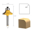 1/4'' Shank Round Over Router Bit Set 1/2'', 3/8'', 1/4'', 1/8'' Radius Wood Cutting Tool