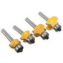 1/4'' Shank Round Over Router Bit Set 1/2'', 3/8'', 1/4'', 1/8'' Radius Wood Cutting Tool