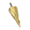 Titanium Step Cone Drill Bit - High Speed Steel, Metric 4-32mm, 1/4" SH, Cone Hole Cutter