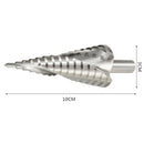 Titanium Step Cone Drill Bit - High Speed Steel, Metric 4-32mm, 1/2" SH, Cone Hole Cutter