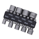 9 Hex Bit Socket Set 1/4 Drive - 5mm, 6mm, 7mm, 8mm, 9mm, 10mm, 11mm, 12mm, 13mm