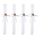Crystal Glass 4 Test Tubes Flower Planter Vase Hydroponic Pots Office Home Wall Art Hanging Floral Decoration