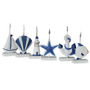 6Pieces Nautical Memo Clip Place Card Holder Table Number Picture Note Stand