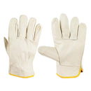30cm Leather Protective Gloves Labor Safety Hands Cover For Welding -Beige