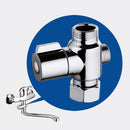 3/4 To 1/2 T-adapter 3 Way Valve Diverter Bath Bidet Sprayer Shower Head