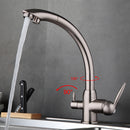 Full Copper Kitchen Bathroom Faucet Full Copper Vegetable Sink 2 Levers Pure Filter Mixer Tap