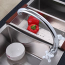 Modern Copper Bathroom Kitchen Sink Faucet Dual Handles Hot and Cold Mixer Tap Rotating Spout Single Hole Tap
