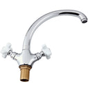 Modern Copper Bathroom Kitchen Sink Faucet Dual Handles Hot and Cold Mixer Tap Rotating Spout Single Hole Tap