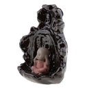 Little Monk Statue Incense Burner Holder Stick Cones Home Decor Decoration