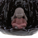 Little Monk Statue Incense Burner Holder Stick Cones Home Decor Decoration