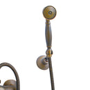Antique Brass Massage Hand Shower Bracket Combo Setting Bath Tub Hotel Spa