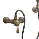 Antique Brass Massage Hand Shower Bracket Combo Setting Bath Tub Hotel Spa