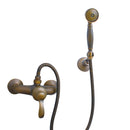 Antique Brass Massage Hand Shower Bracket Combo Setting Bath Tub Hotel Spa