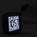 Digital Battery Powered Alarm Clock LCD Display White Backlight Calendar Temp
