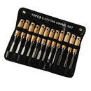 Set of 12Pieces Hand Wood Carving Chisels Cutter For Sculpture Woodcut DIY Tool