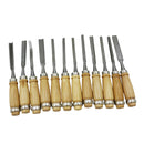Set of 12Pieces Hand Wood Carving Chisels Cutter For Sculpture Woodcut DIY Tool
