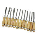Set of 12Pieces Hand Wood Carving Chisels Cutter For Sculpture Woodcut DIY Tool
