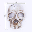 Durable 3D Replica Resin Skull Head Mobile Phone Case DIY Stickers White