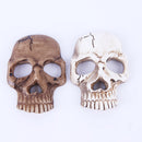 Durable 3D Replica Resin Skull Head Mobile Phone Case DIY Stickers White
