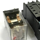 220V AC Coil 5A General Purpose DPDT Micro Mini Power Relay + DIN Rail Base Holder
