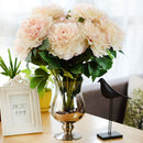 1Bouquet 5Head Simulation Peony Bouquet Artificial Flower Home Wedding Decor