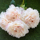1Bouquet 5Head Simulation Peony Bouquet Artificial Flower Home Wedding Decor