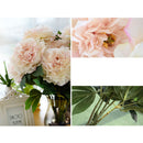 1Bouquet 5Head Simulation Peony Bouquet Artificial Flower Home Wedding Decor