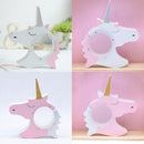Wooden Unicorn Money Boxes Cute Piggy Bank Coins Cash Storage Holder Kids Toy Gift White