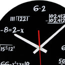 Country Style 12-Inch Maths Equation Printed Quartz Battery Operated Wall Hanging Clock Round Easy to Read Home/Office/School Clock
