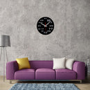 Country Style 12-Inch Maths Equation Printed Quartz Battery Operated Wall Hanging Clock Round Easy to Read Home/Office/School Clock