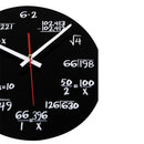 Country Style 12-Inch Maths Equation Printed Quartz Battery Operated Wall Hanging Clock Round Easy to Read Home/Office/School Clock