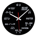 Country Style 12-Inch Maths Equation Printed Quartz Battery Operated Wall Hanging Clock Round Easy to Read Home/Office/School Clock