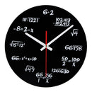 Country Style 12-Inch Maths Equation Printed Quartz Battery Operated Wall Hanging Clock Round Easy to Read Home/Office/School Clock
