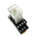 HH54P DIN Rail 24VDC Coil 4PDT 14P General Purpose Power Relay W PYF14A Base