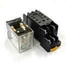 HH52P DIN Rail 24VDC Coil 2PDT 8P General Purpose Power Relay W PYF08A Base