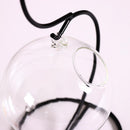 Vintage Hanging Glass Tabletop Hydroponic Flower Vase Candle Holder S Shaped Metal Tray