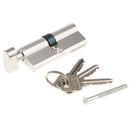83mm Cylinder Lock with Thumb Turn Aluminum Body Brushed Finish Lock Core Euro profile Cylinder