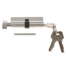 83mm Cylinder Lock with Thumb Turn Aluminum Body Brushed Finish Lock Core Euro profile Cylinder