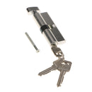 83mm Cylinder Lock with Thumb Turn Aluminum Body Brushed Finish Lock Core Euro profile Cylinder