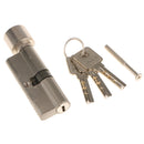 Home 3.66'' Length Silver Tone Zinc Alloy Anti-theft Security Door Lock Core With 3 Keys