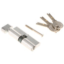 85mm Cylinder Lock with Thumb Turn Aluminum Body Brushed Finish Lock Core Euro profile Cylinder