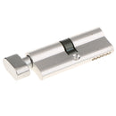 85mm Cylinder Lock with Thumb Turn Aluminum Body Brushed Finish Lock Core Euro profile Cylinder