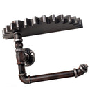 Antique Iron Pipe Tube Hook Gear Tray Shelf Toilet Paper Holder Towel Hanger Hook