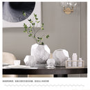 Modern Decoration White Ceramic Flower Vase Geometry Craft Creative Gift S